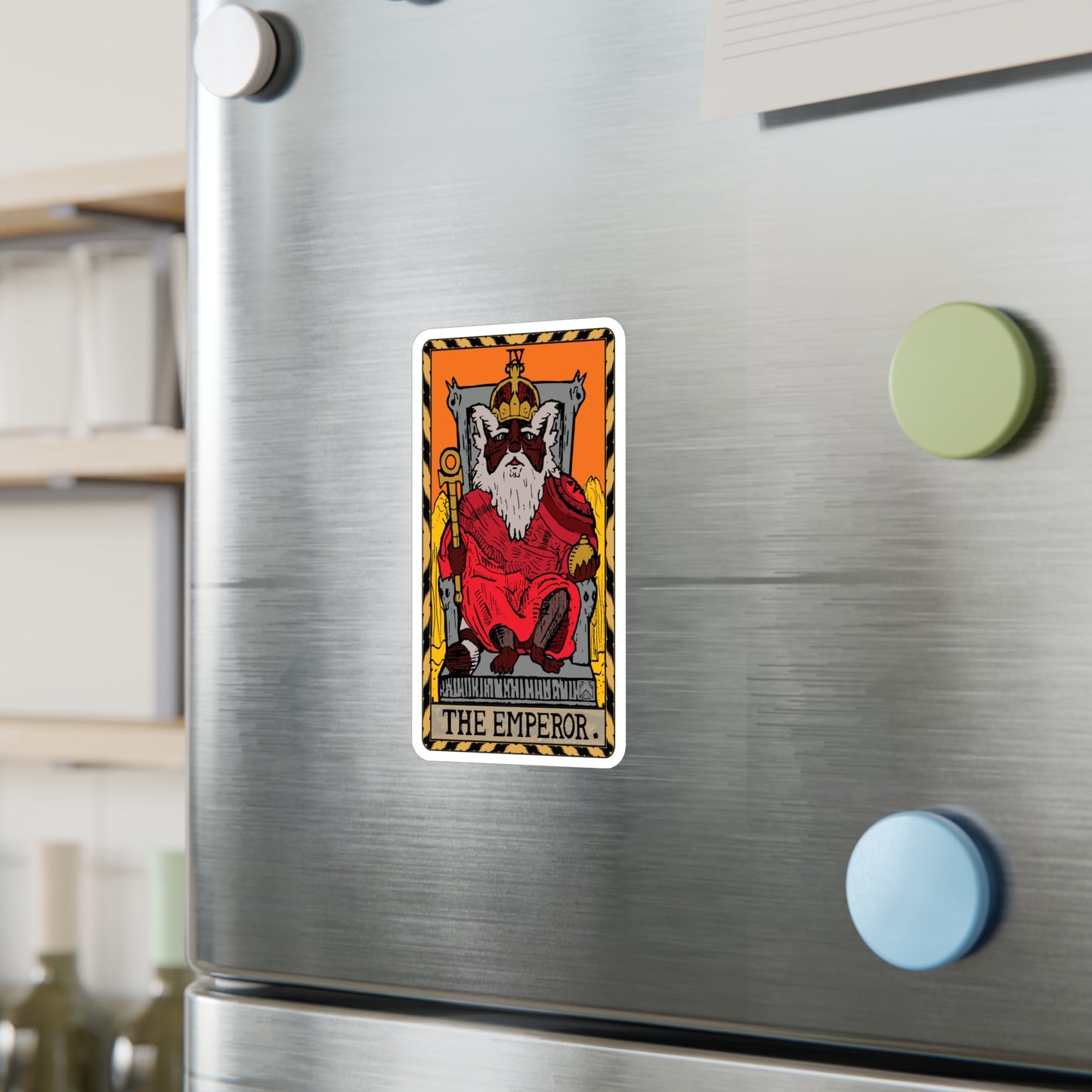 Raccoon Tarot THE EMPEROR - Kiss-Cut Vinyl Decal