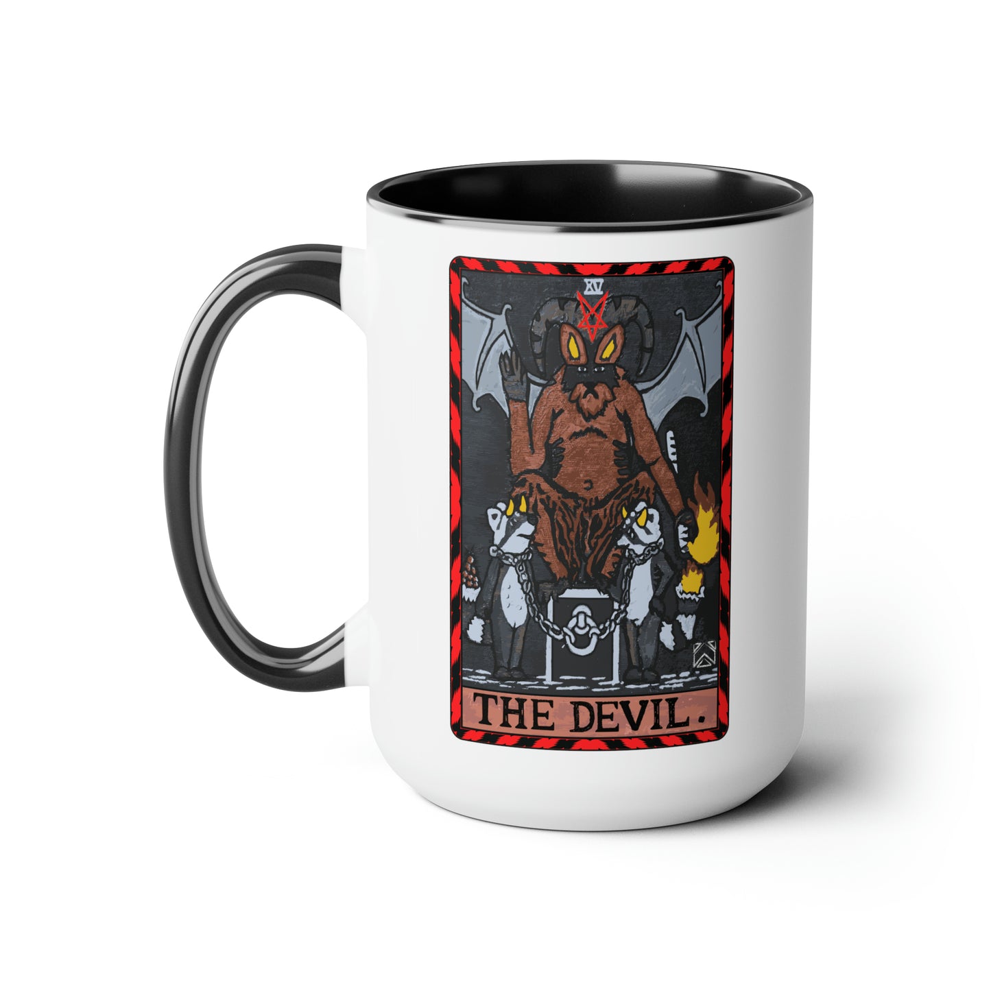 Raccoon Tarot THE DEVIL - Mug, 15oz