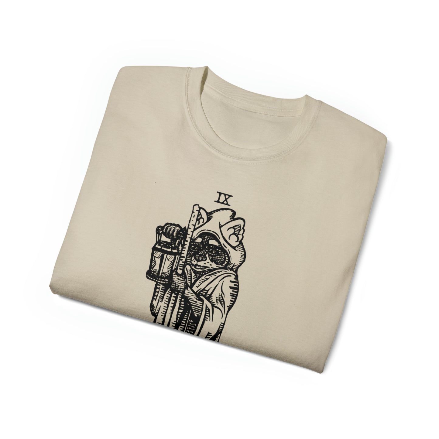 Raccoon Tarot THE HERMIT lineart - Unisex Ultra Cotton Tee