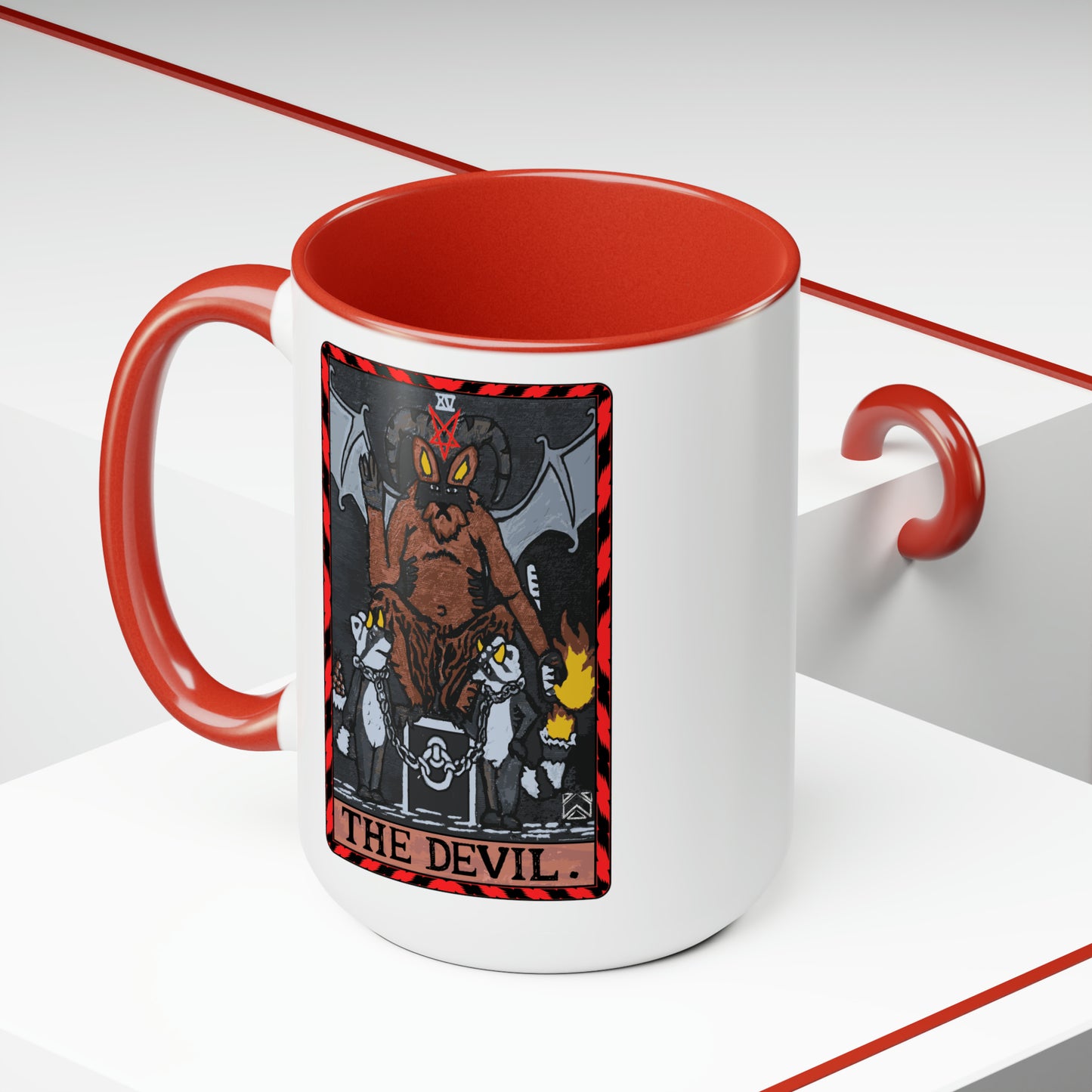 Raccoon Tarot THE DEVIL - Mug, 15oz
