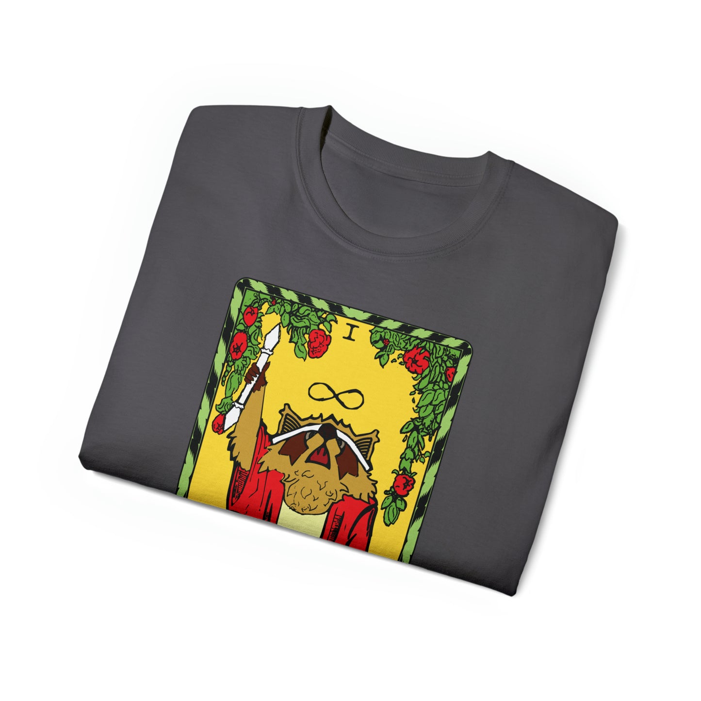 Raccoon Tarot THE MAGICIAN - Unisex Ultra Cotton Tee