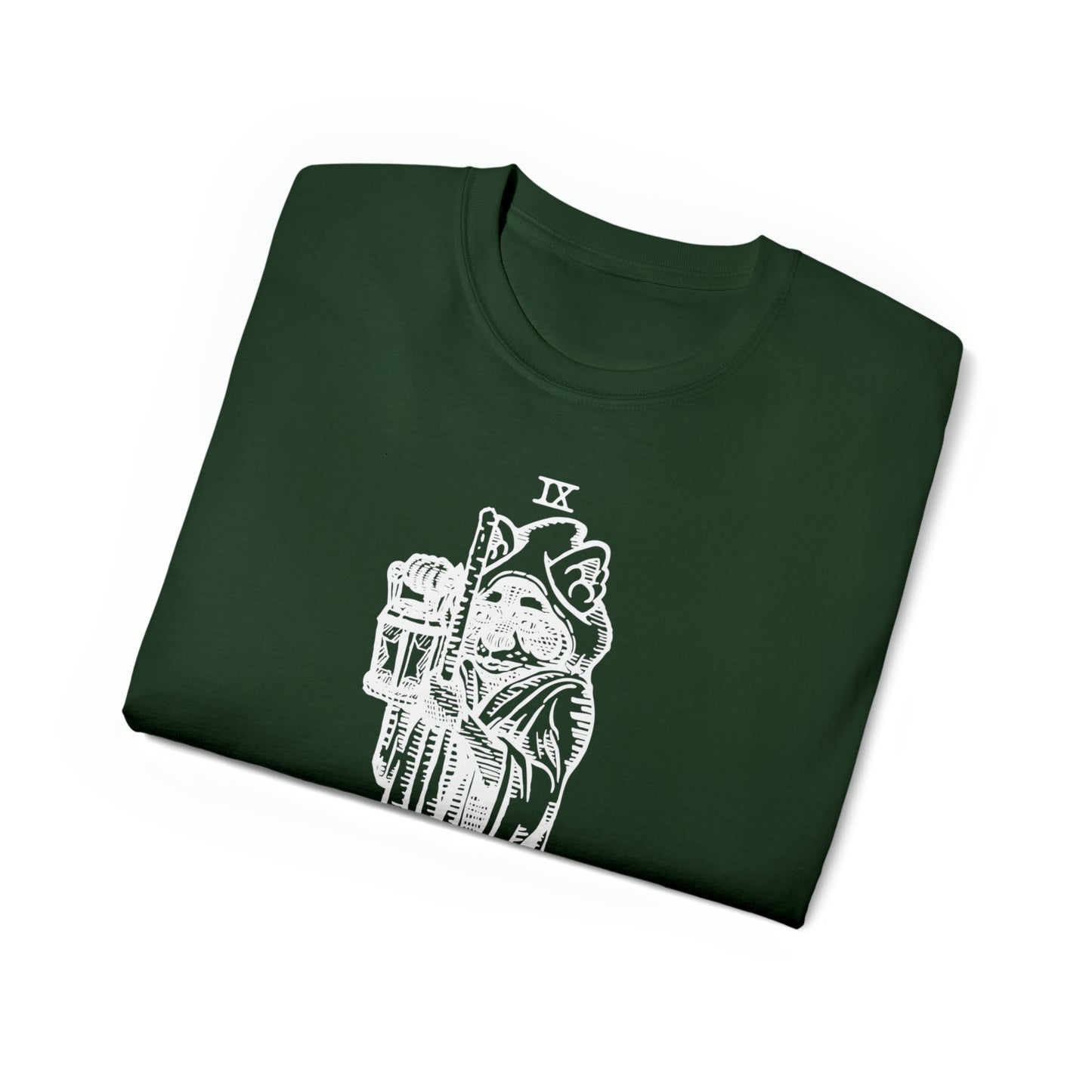 Raccoon Tarot THE HERMIT lineart - Unisex Ultra Cotton Tee