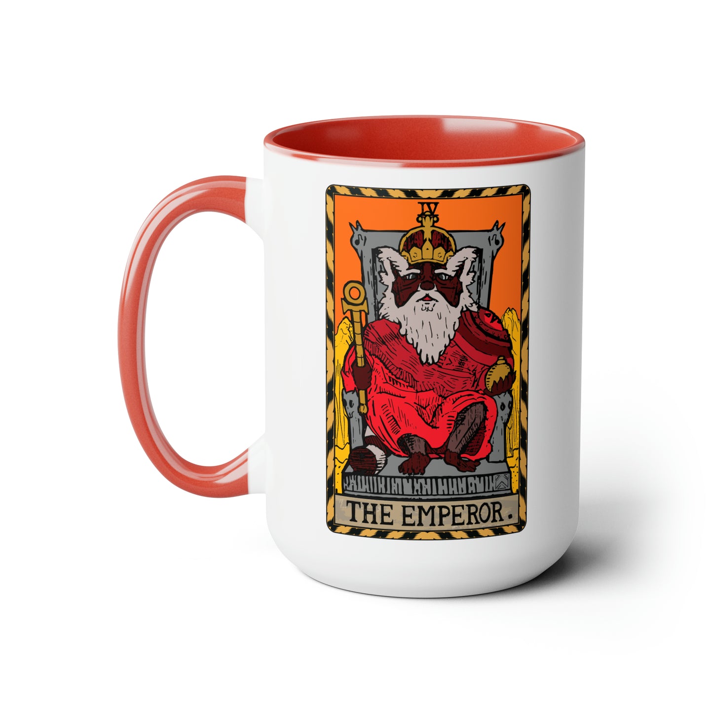 Raccoon Tarot THE EMPEROR - Mug, 15oz