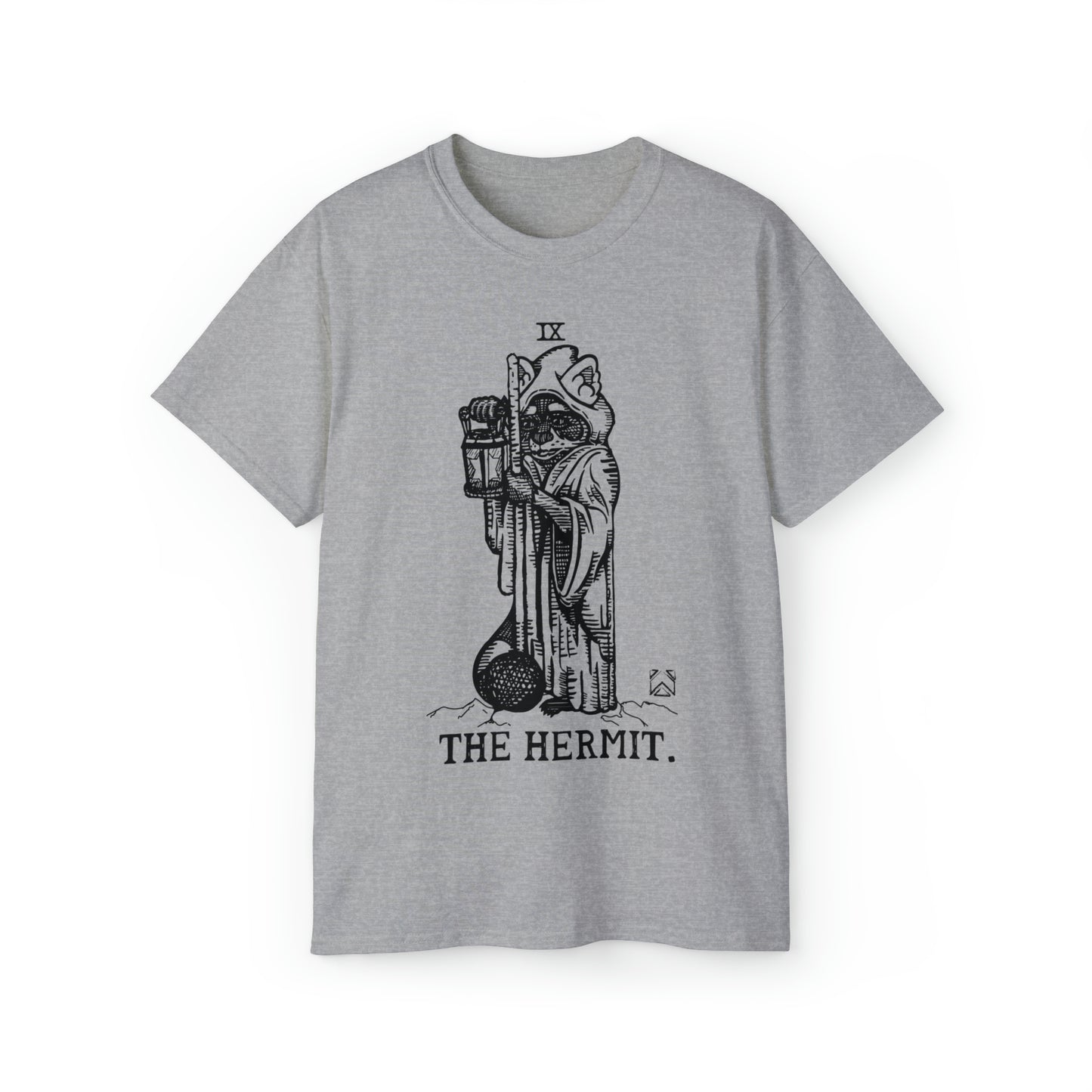 Raccoon Tarot THE HERMIT lineart - Unisex Ultra Cotton Tee