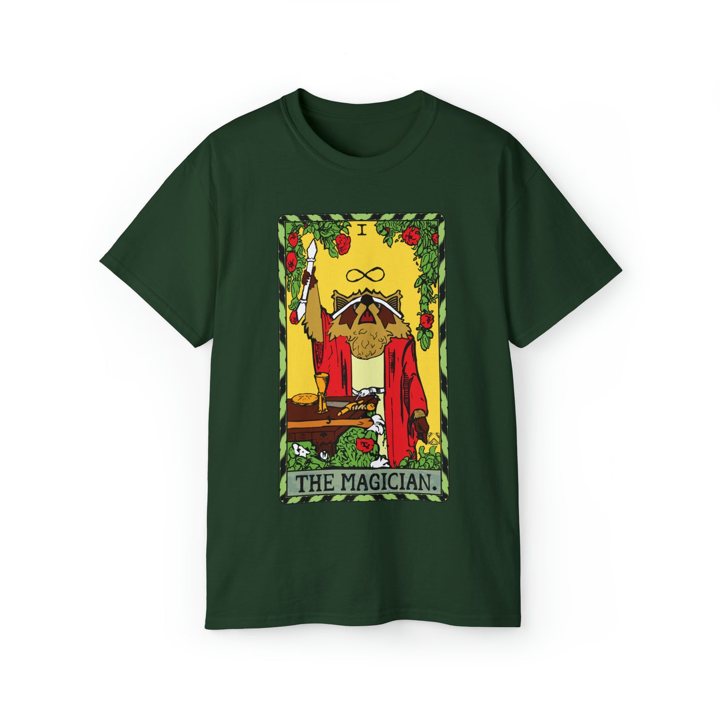 Raccoon Tarot THE MAGICIAN - Unisex Ultra Cotton Tee