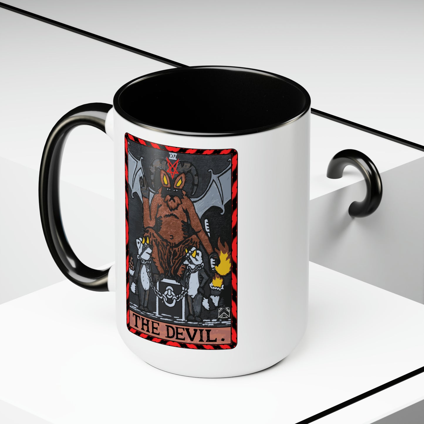 Raccoon Tarot THE DEVIL - Mug, 15oz
