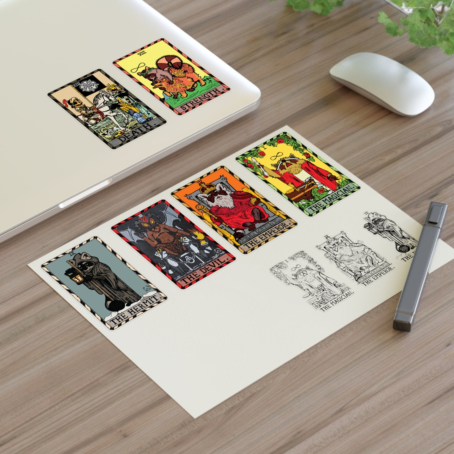 Raccoon Tarot Set 1 Sticker Sheet