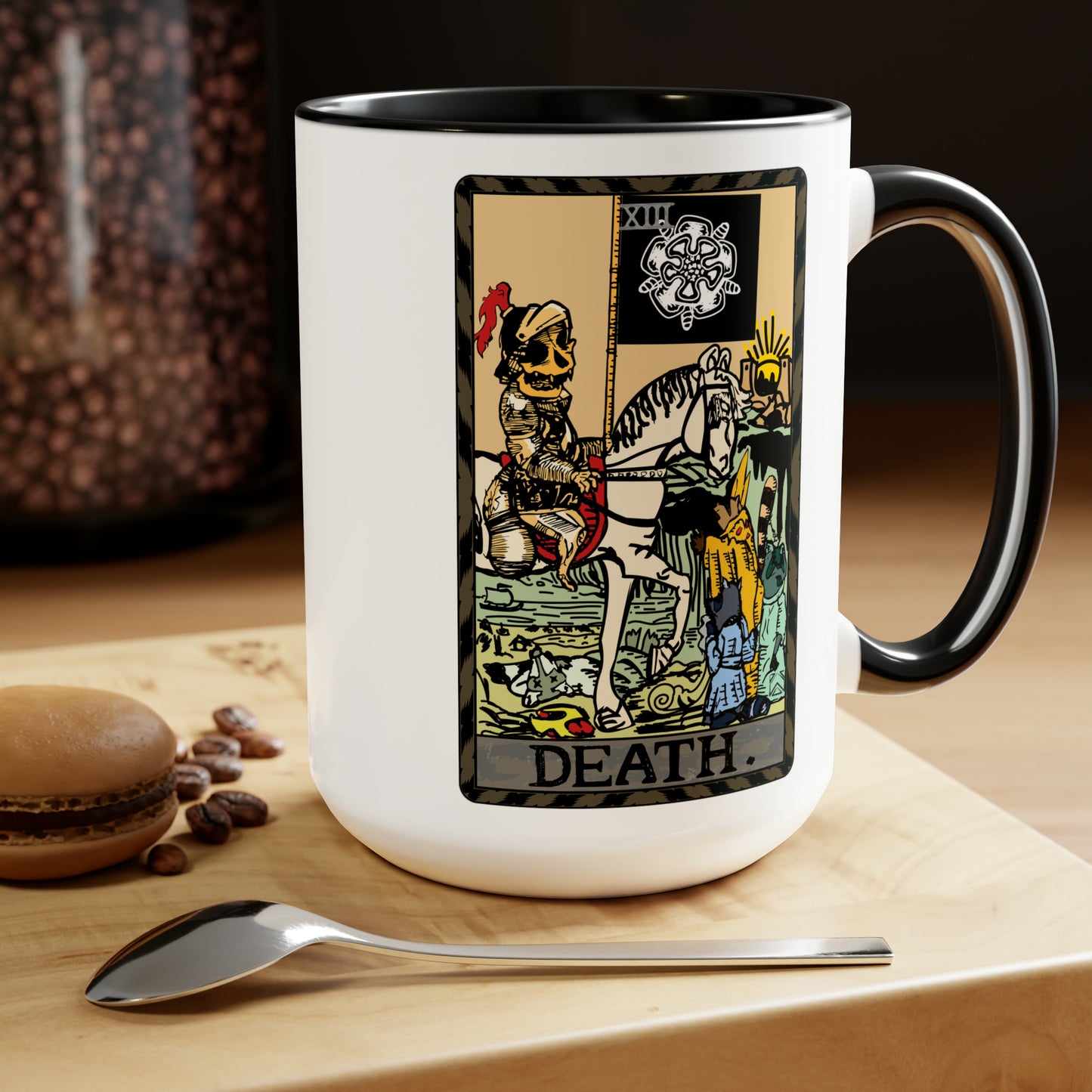 Raccoon Tarot DEATH - Mug, 15oz