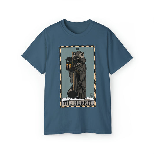Raccoon Tarot THE HERMIT - Unisex Ultra Cotton Tee
