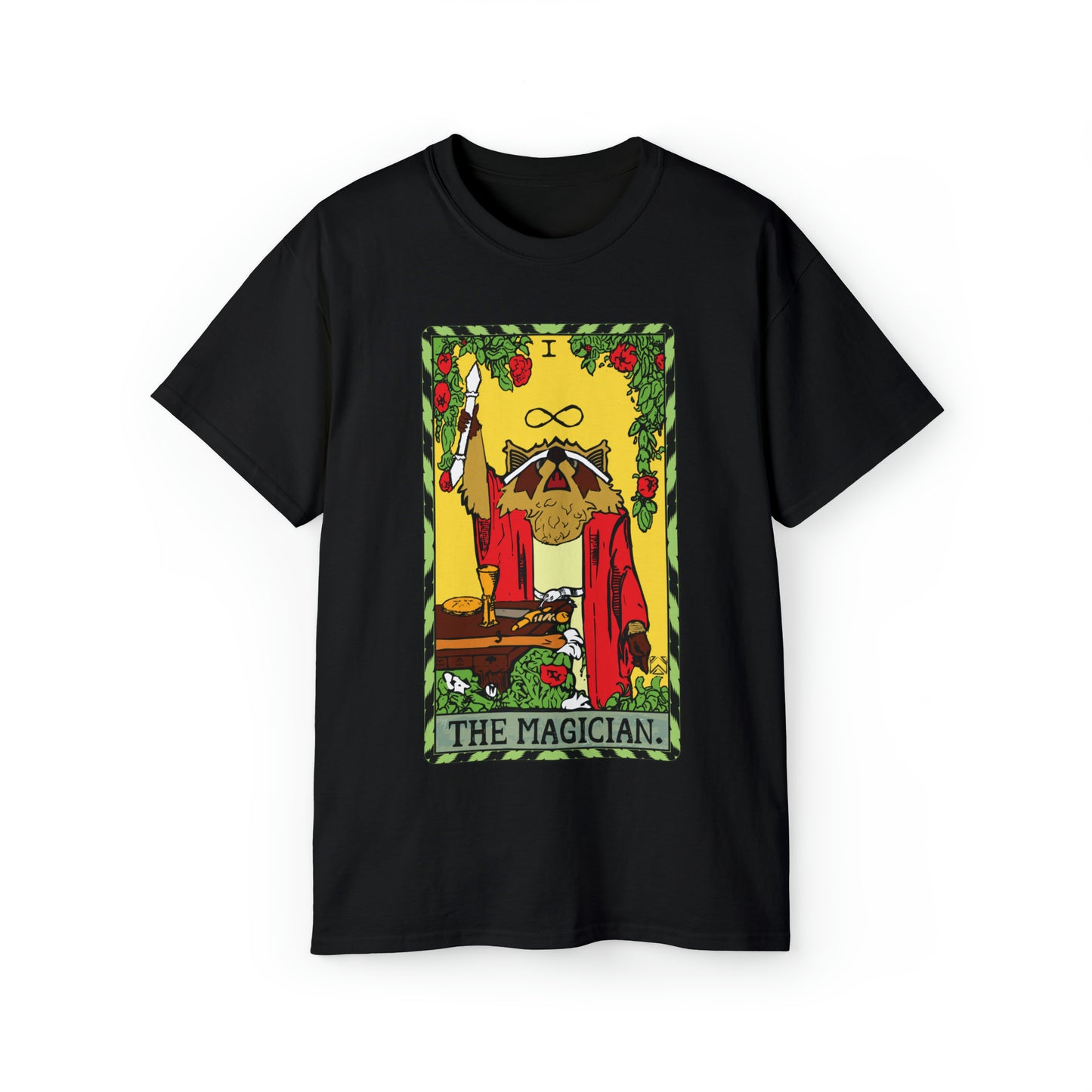 Raccoon Tarot THE MAGICIAN - Unisex Ultra Cotton Tee