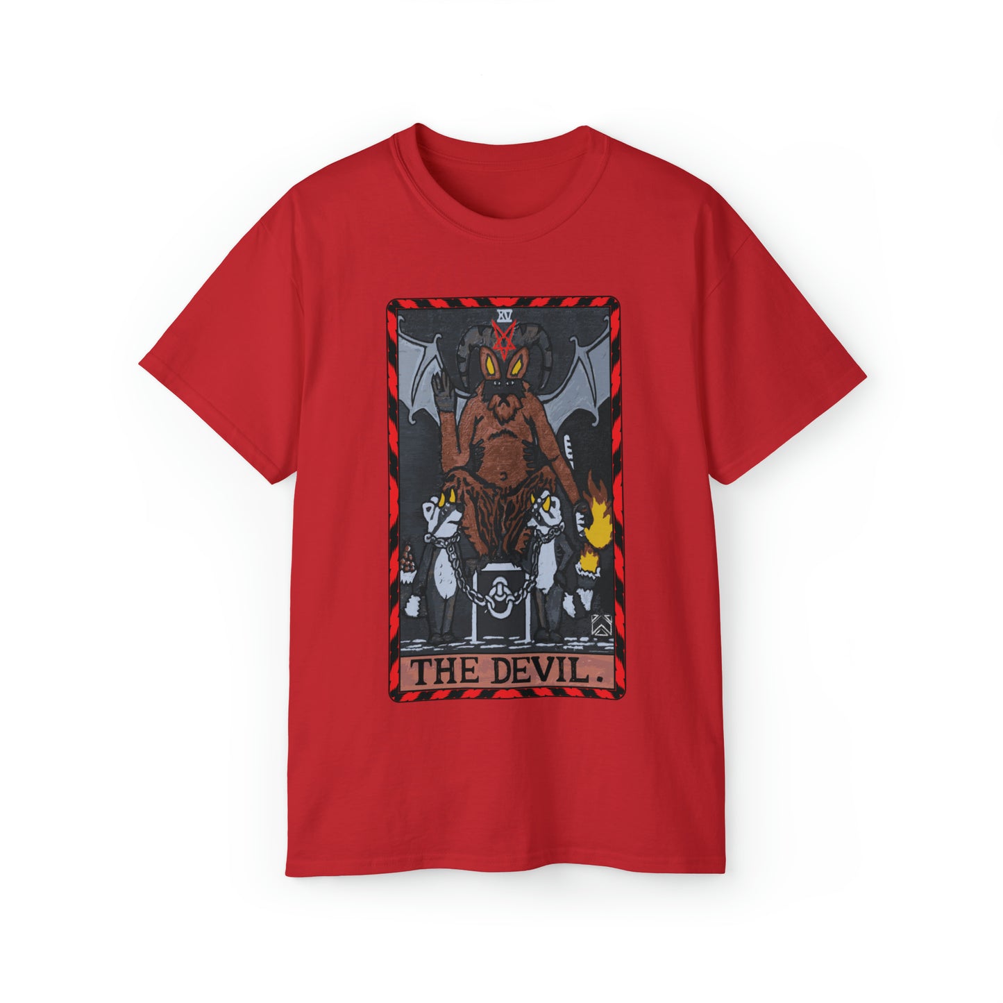 Raccoon Tarot THE DEVIL - Unisex Ultra Cotton Tee