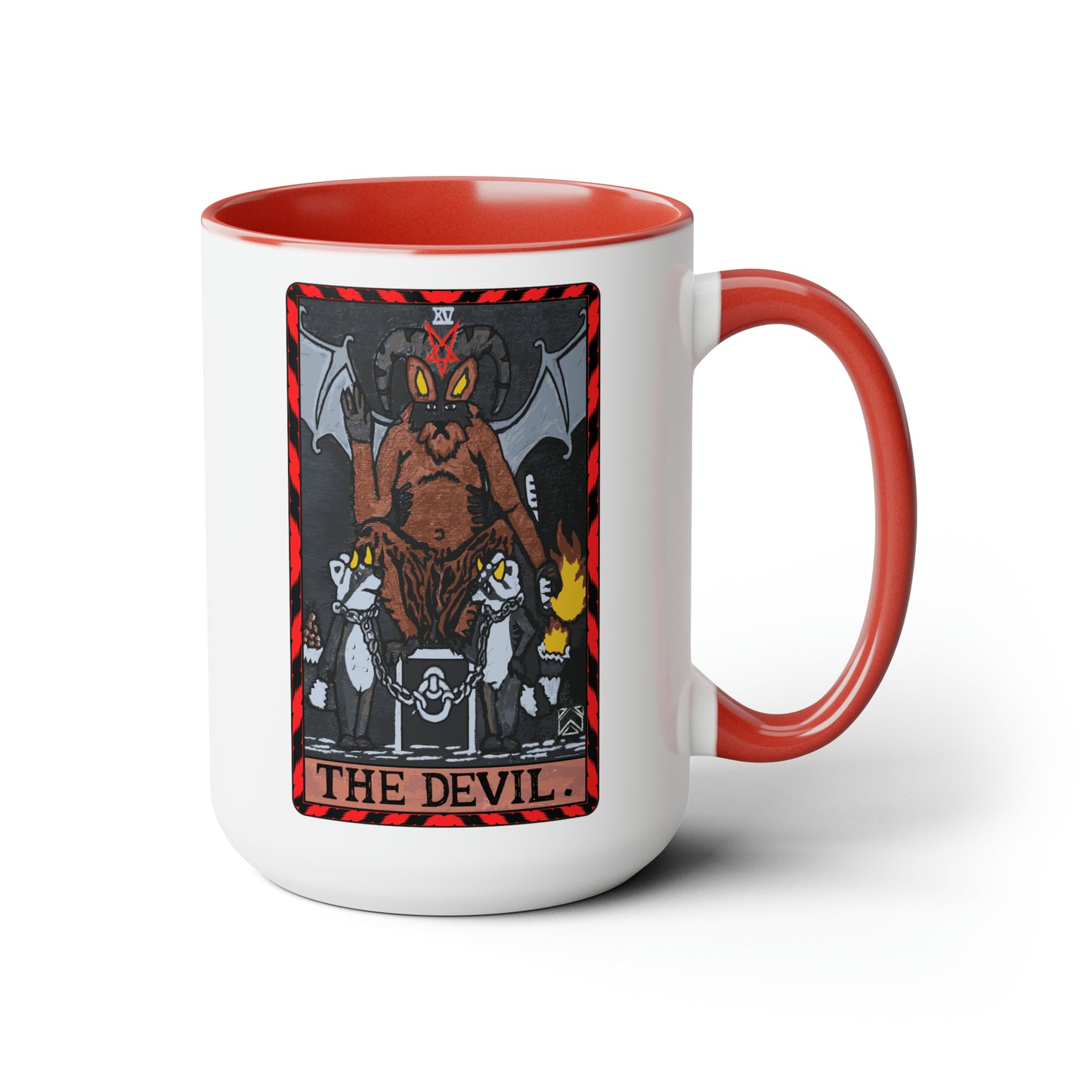 Raccoon Tarot THE DEVIL - Mug, 15oz