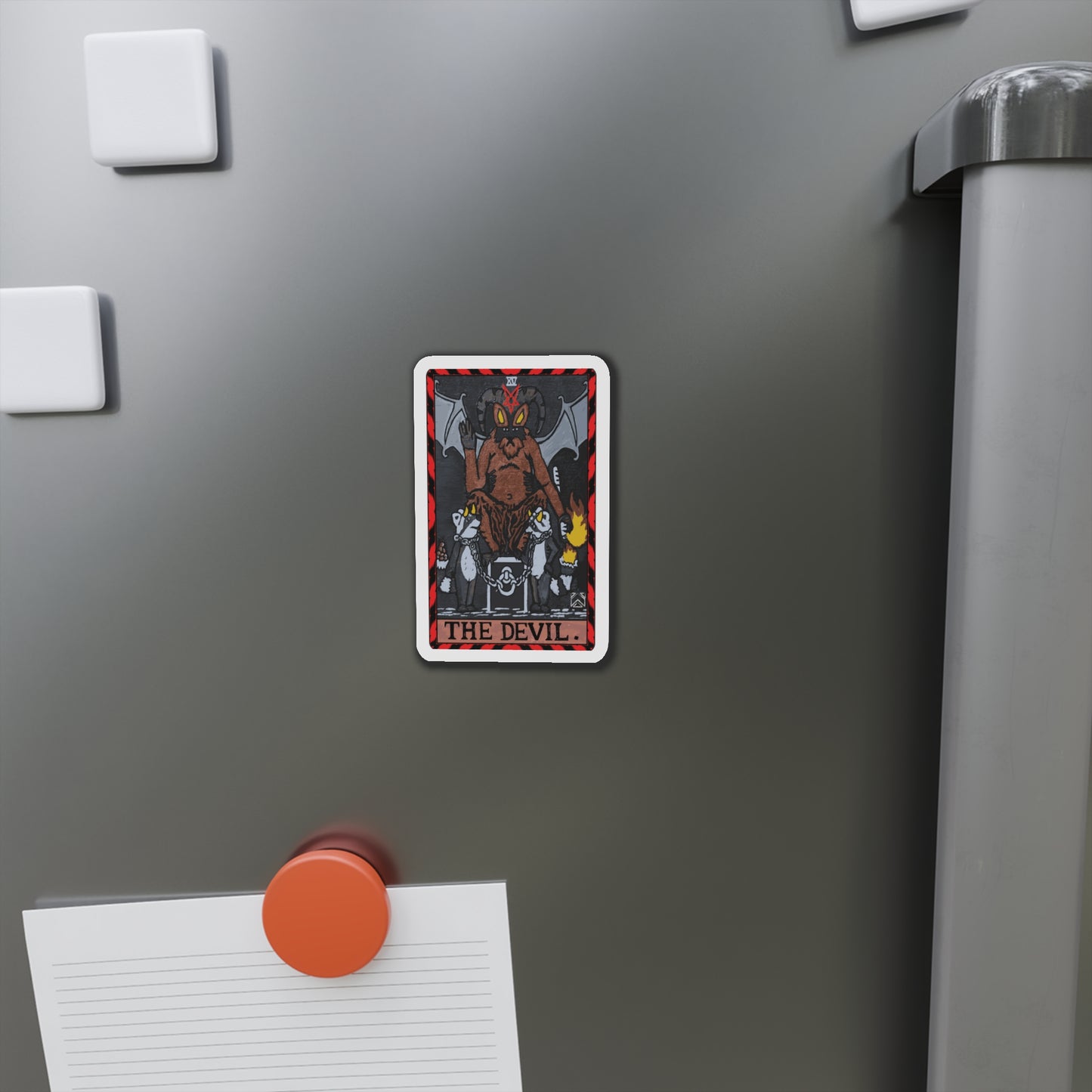 Raccoon Tarot THE DEVIL - Die-Cut Magnet