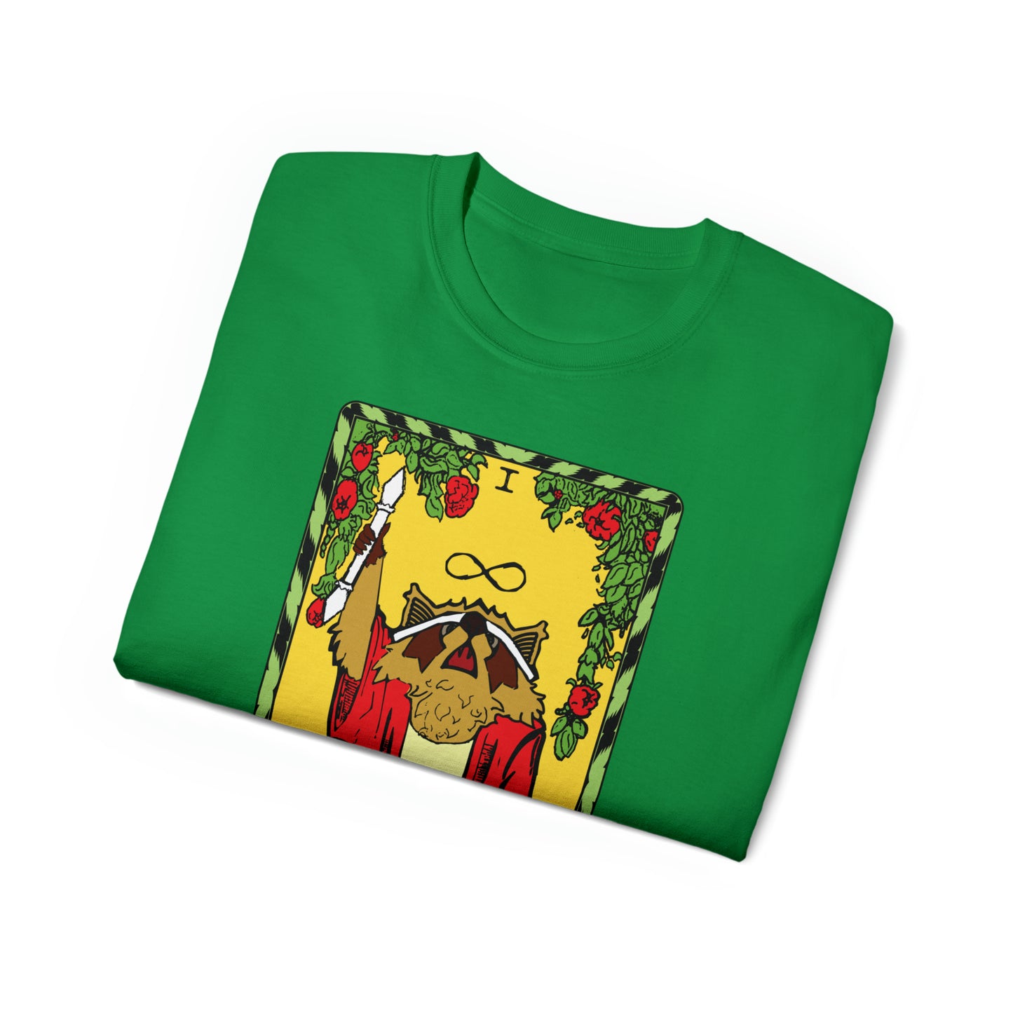 Raccoon Tarot THE MAGICIAN - Unisex Ultra Cotton Tee