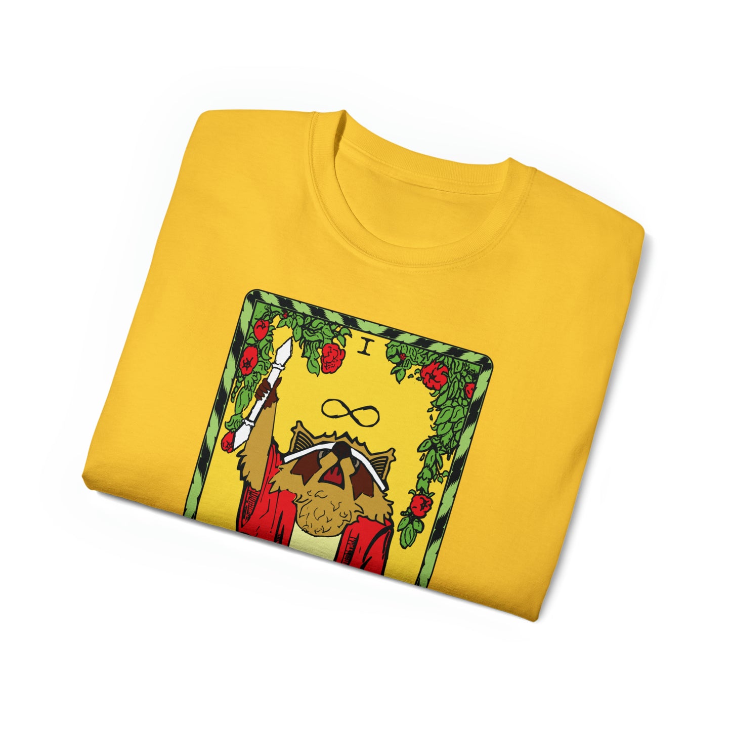 Raccoon Tarot THE MAGICIAN - Unisex Ultra Cotton Tee