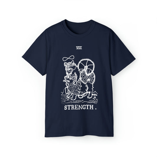 Raccoon Tarot STRENGTH lineart - Unisex Ultra Cotton Tee