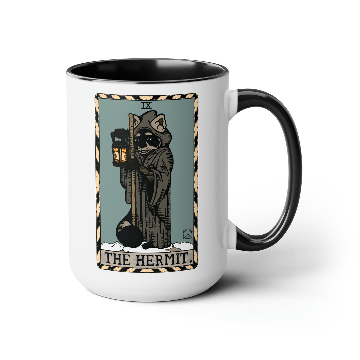 Raccoon Tarot THE HERMIT - Mug, 15oz