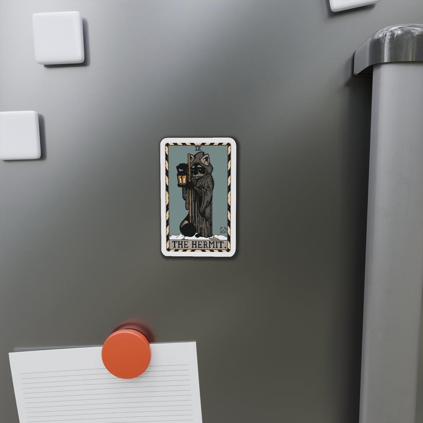 Raccoon Tarot THE HERMIT - Die-Cut Magnet