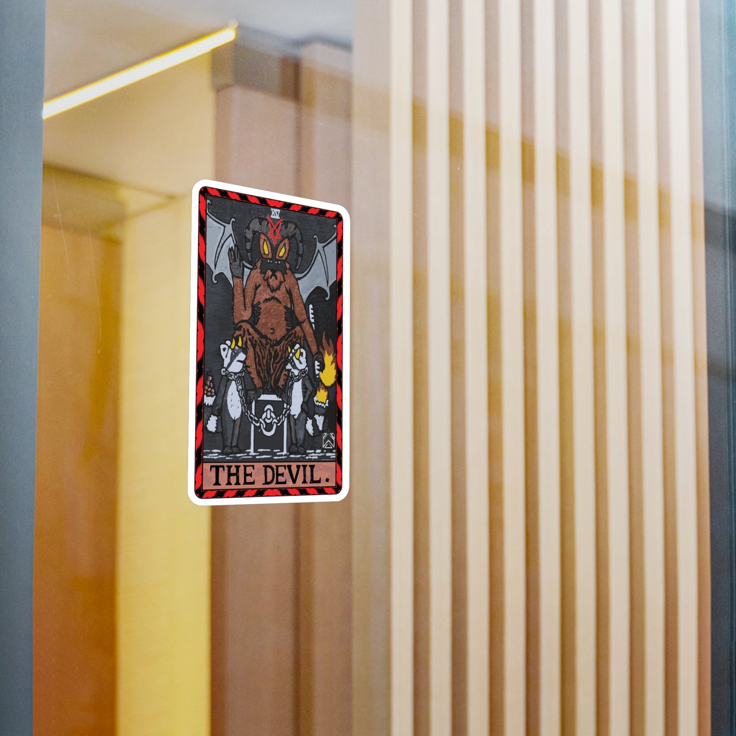 Raccoon Tarot THE DEVIL - Kiss-Cut Vinyl Decal