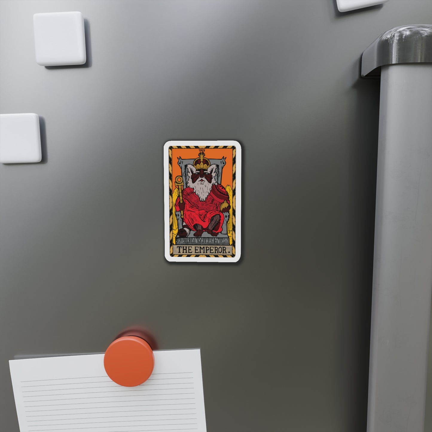 Raccoon Tarot THE EMPEROR - Die-Cut Magnet