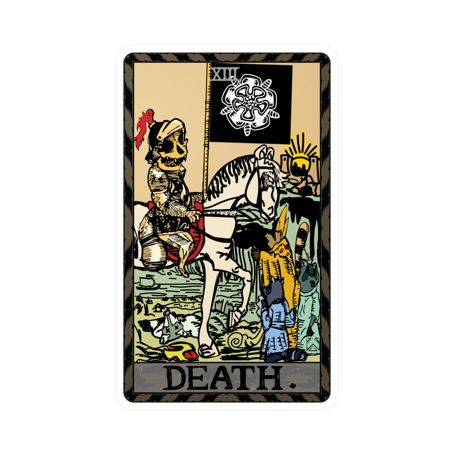 Raccoon Tarot DEATH - Kiss-Cut Vinyl Decal