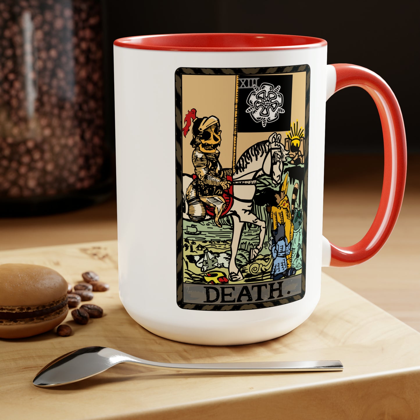 Raccoon Tarot DEATH - Mug, 15oz