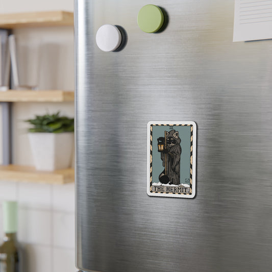 Raccoon Tarot THE HERMIT - Die-Cut Magnet