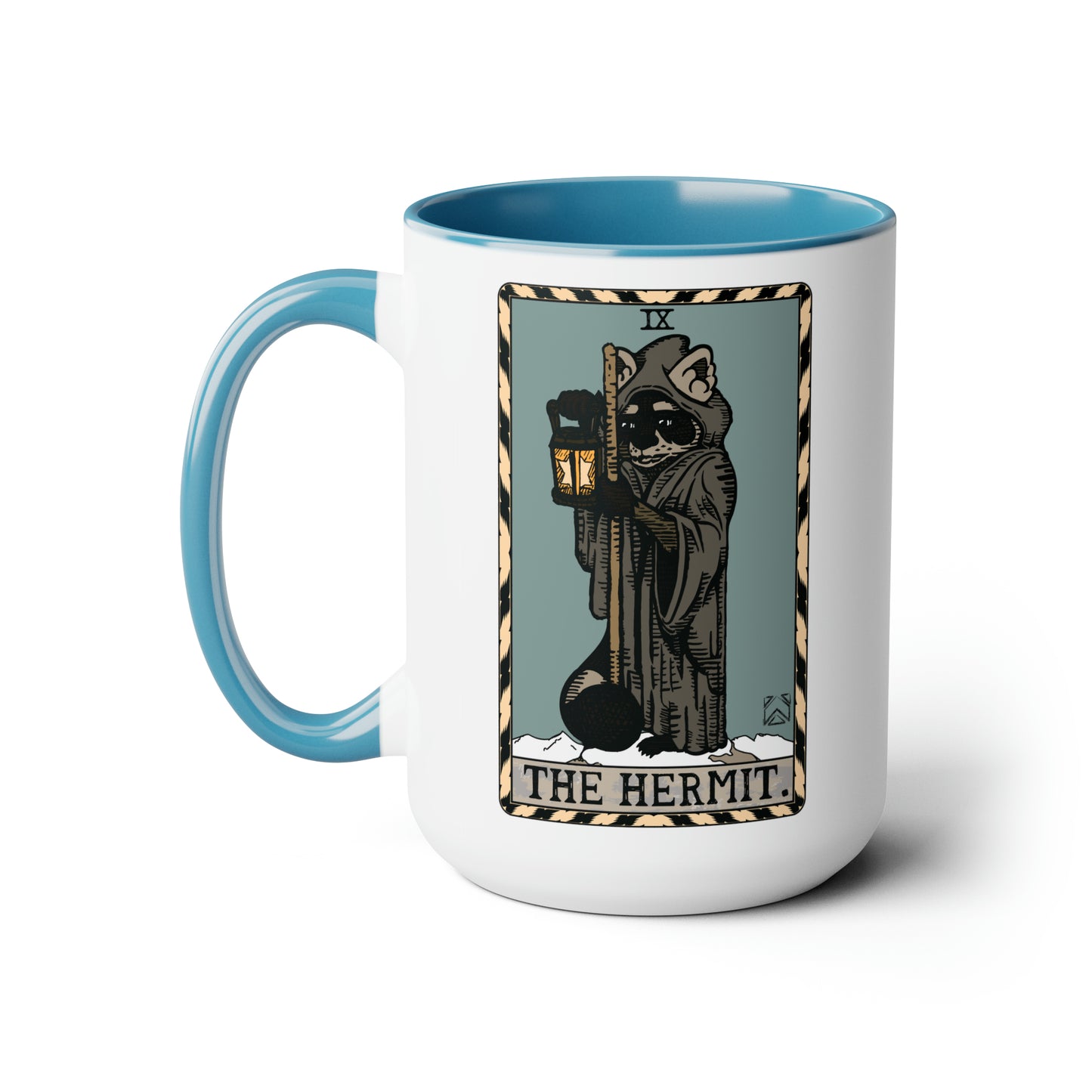 Raccoon Tarot THE HERMIT - Mug, 15oz
