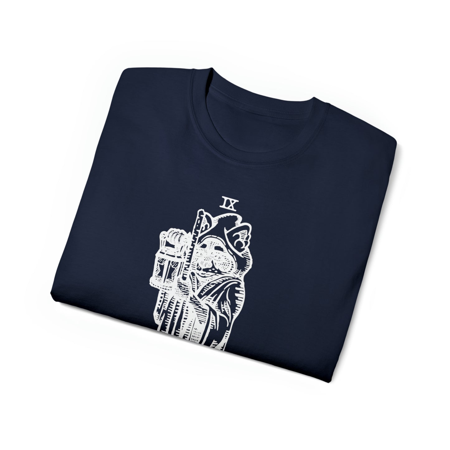 Raccoon Tarot THE HERMIT lineart - Unisex Ultra Cotton Tee