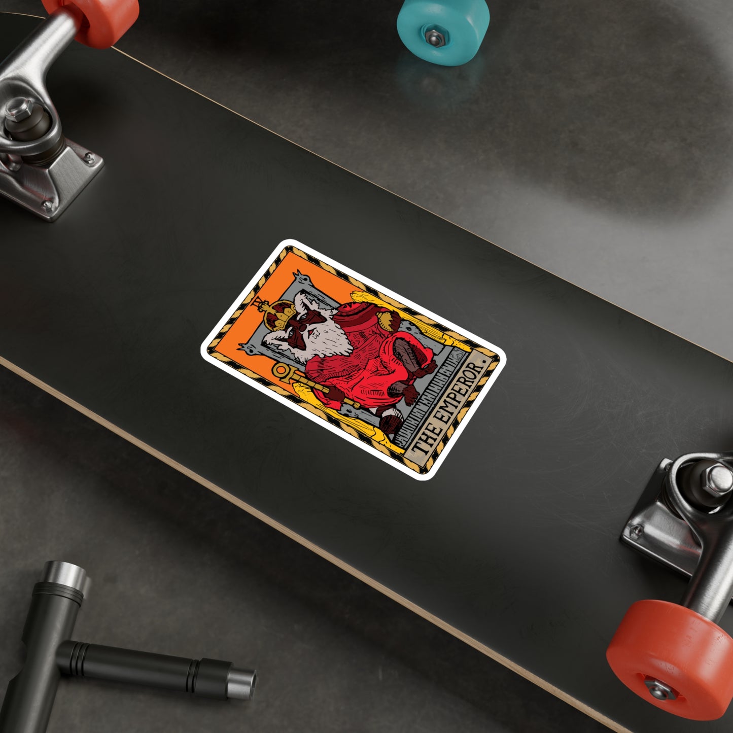 Raccoon Tarot THE EMPEROR - Kiss-Cut Vinyl Decal