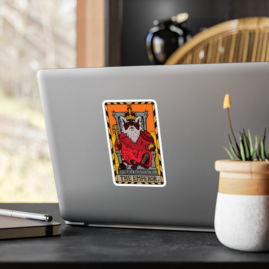 Raccoon Tarot THE EMPEROR - Kiss-Cut Vinyl Decal