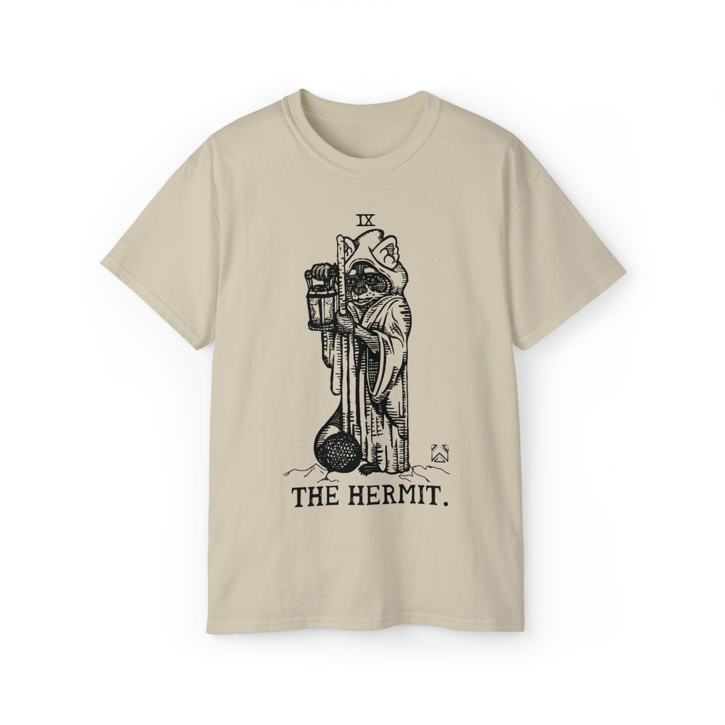 Raccoon Tarot THE HERMIT lineart - Unisex Ultra Cotton Tee