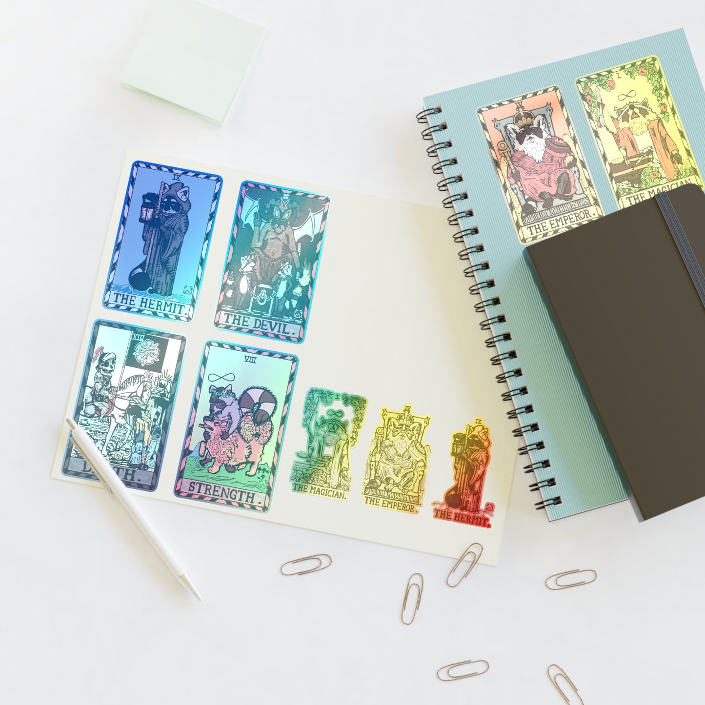Raccoon Tarot Set 1 Sticker Sheet
