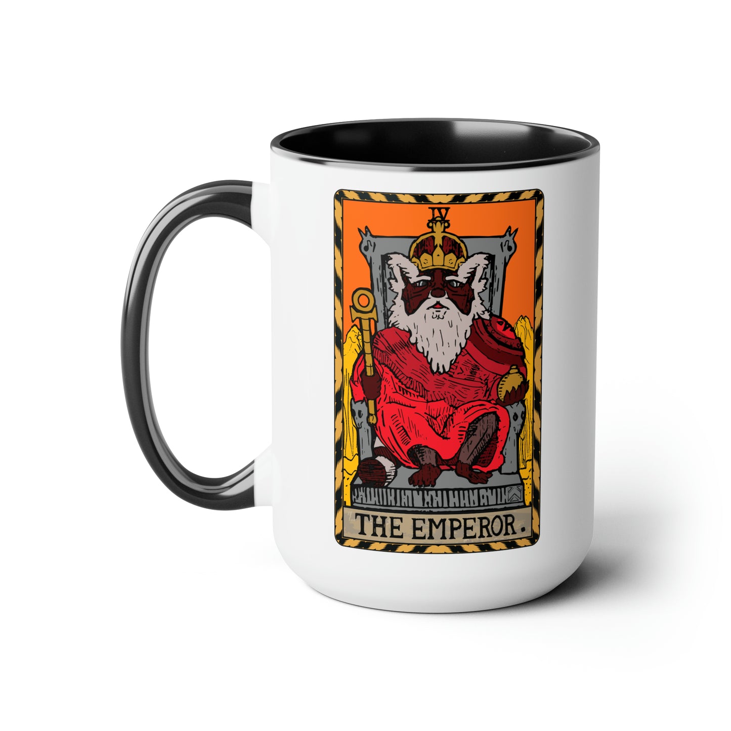 Raccoon Tarot THE EMPEROR - Mug, 15oz