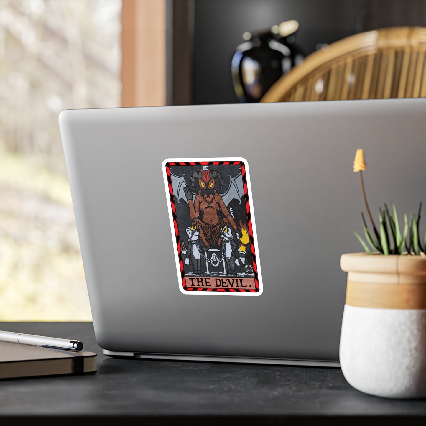 Raccoon Tarot THE DEVIL - Kiss-Cut Vinyl Decal