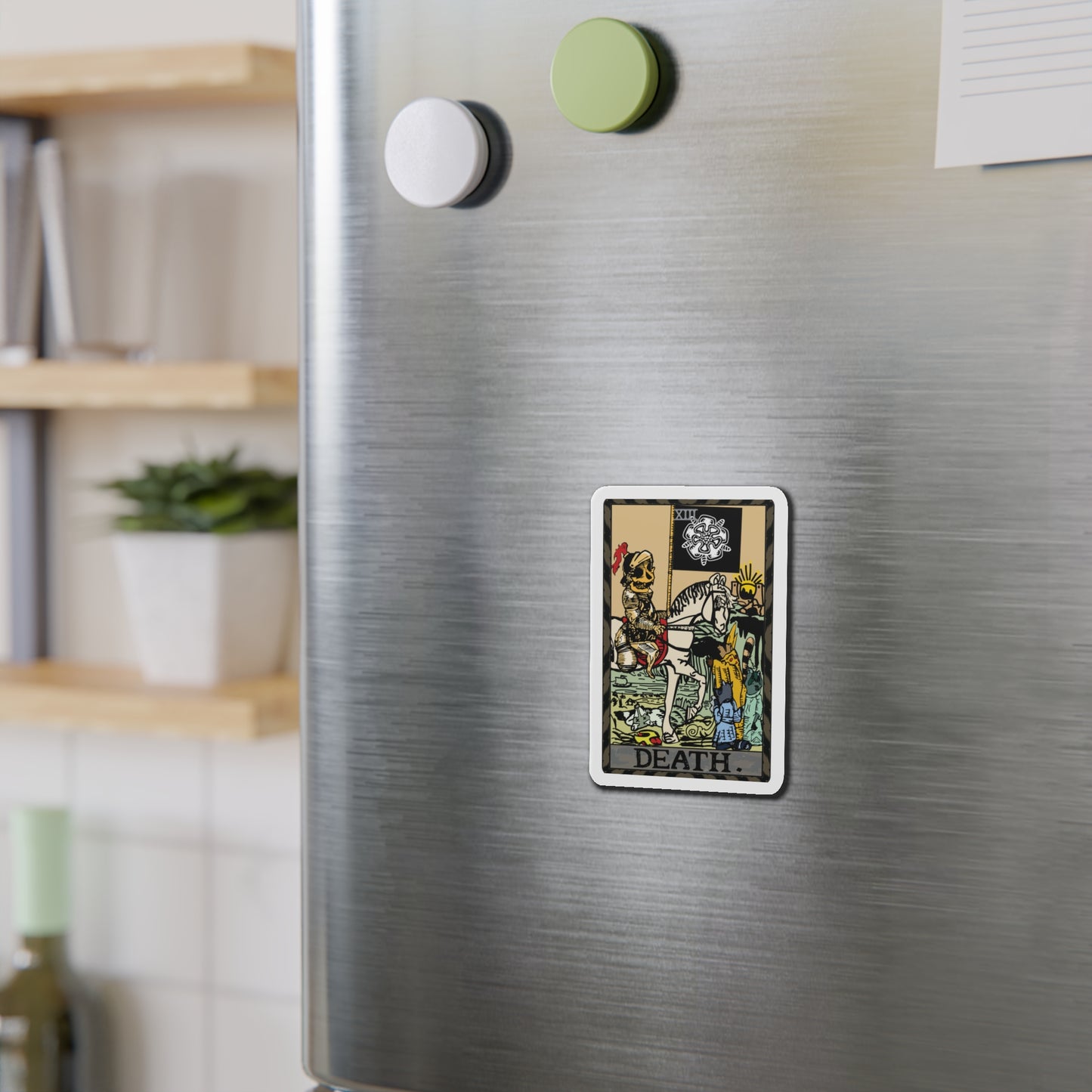Raccoon Tarot DEATH - Die-Cut Magnet