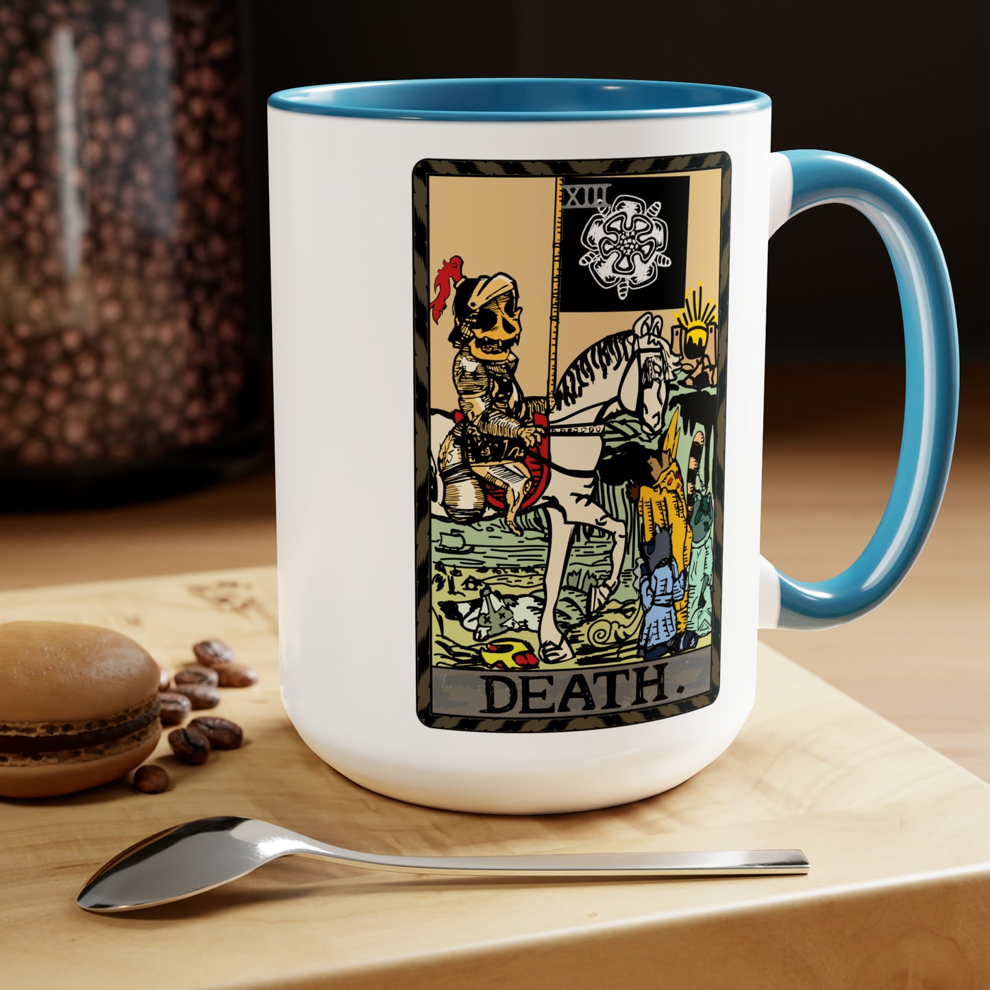 Raccoon Tarot DEATH - Mug, 15oz