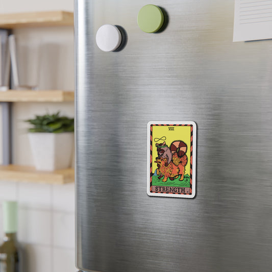 Raccoon Tarot STRENGTH - Die-Cut Magnet