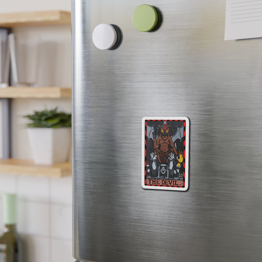 Raccoon Tarot THE DEVIL - Die-Cut Magnet