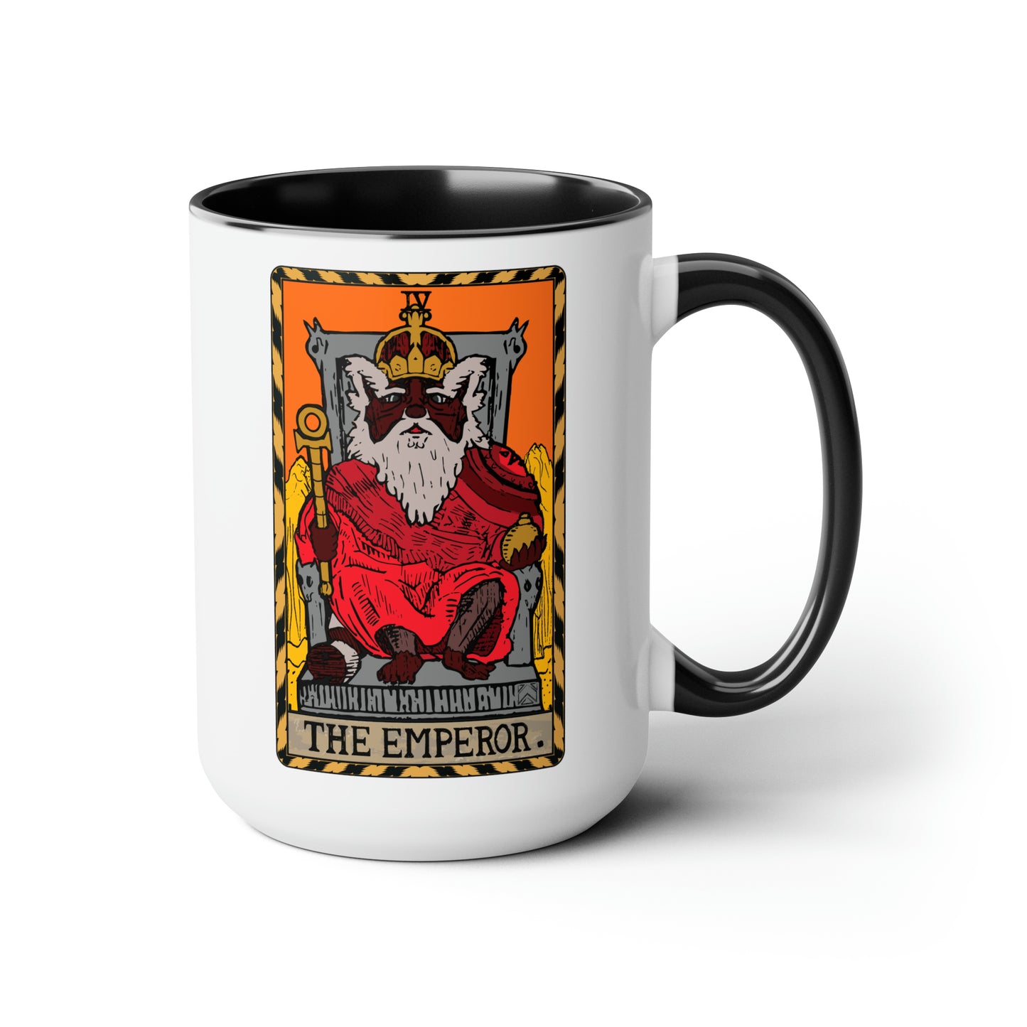 Raccoon Tarot THE EMPEROR - Mug, 15oz