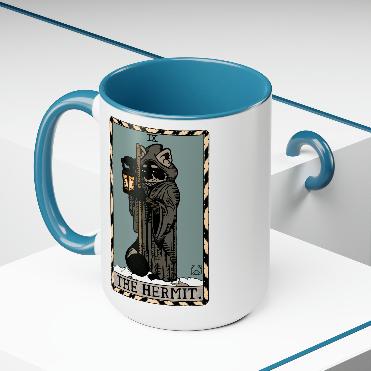 Raccoon Tarot THE HERMIT - Mug, 15oz