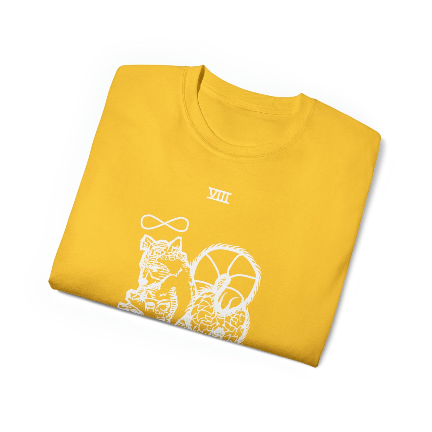Raccoon Tarot STRENGTH lineart - Unisex Ultra Cotton Tee
