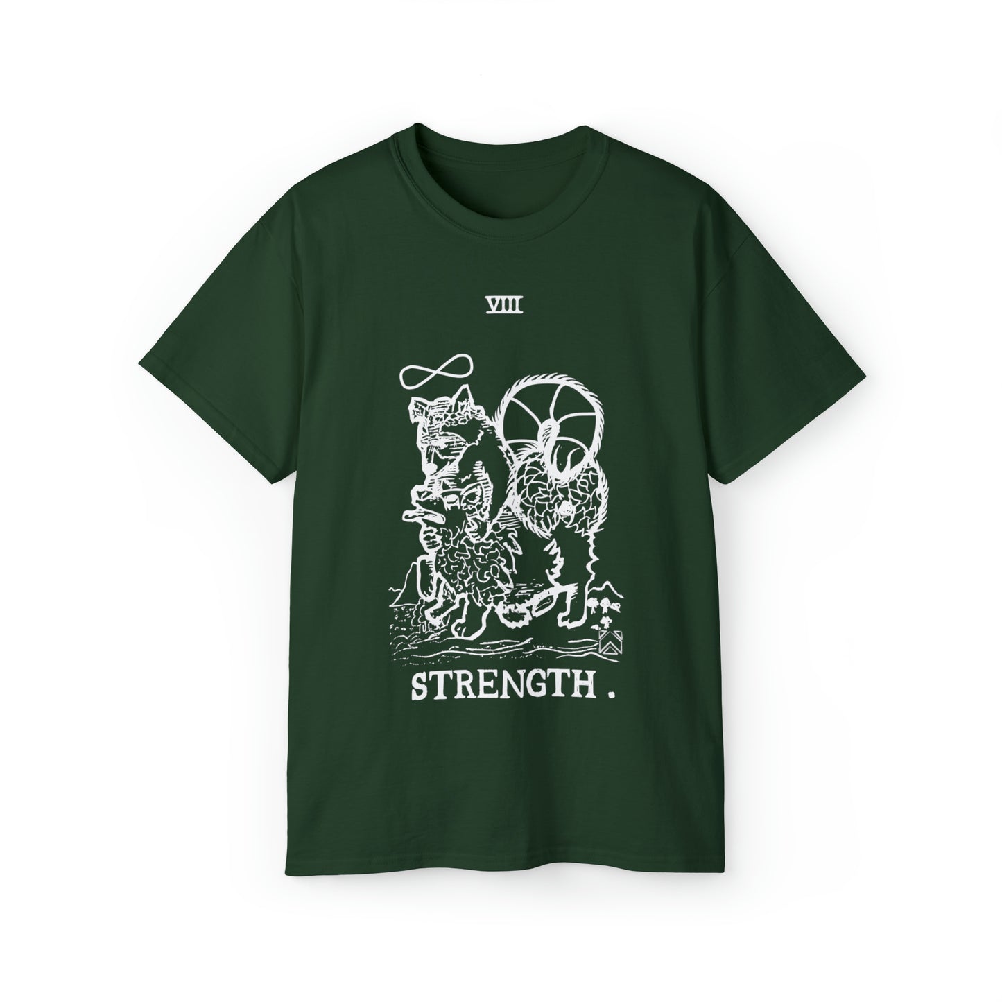 Raccoon Tarot STRENGTH lineart - Unisex Ultra Cotton Tee