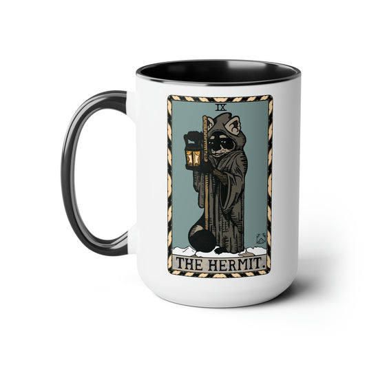 Raccoon Tarot THE HERMIT - Mug, 15oz