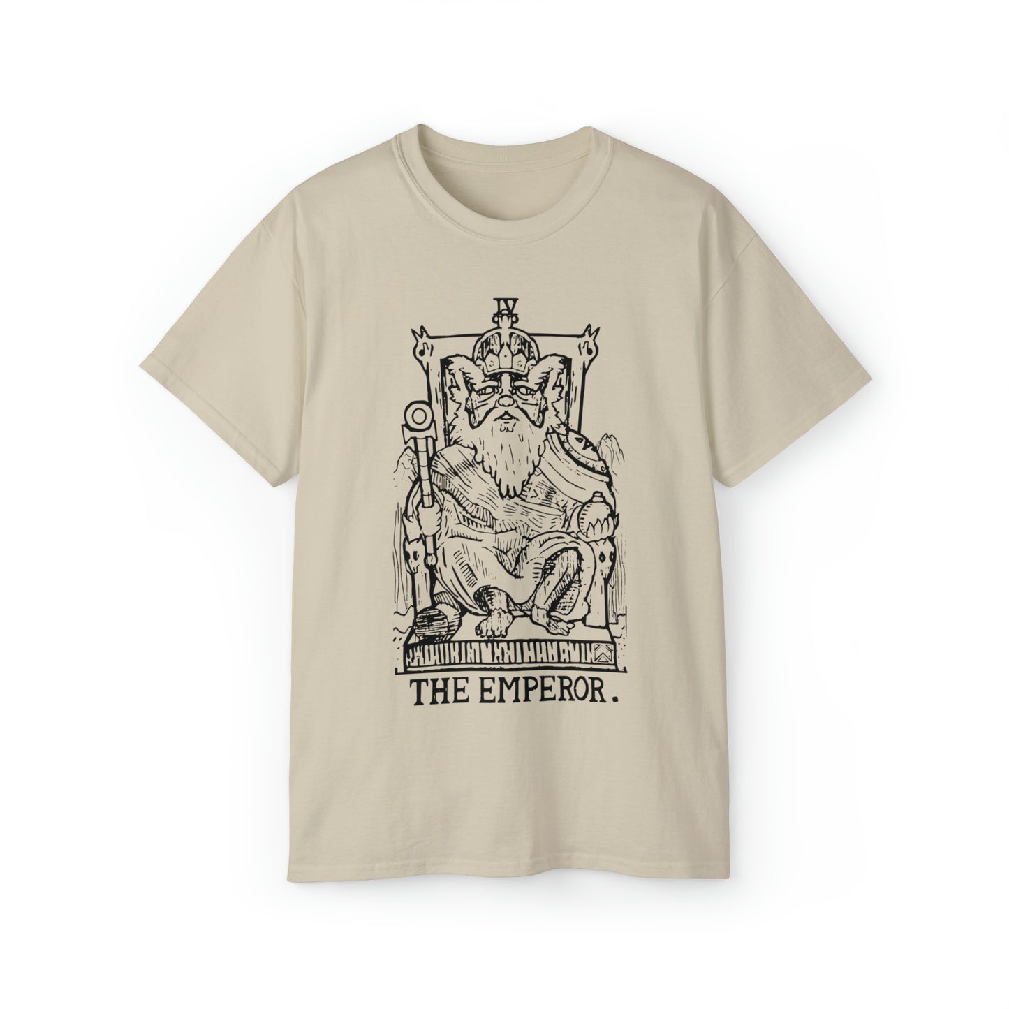 Raccoon Tarot THE EMPEROR lineart - Unisex Ultra Cotton Tee