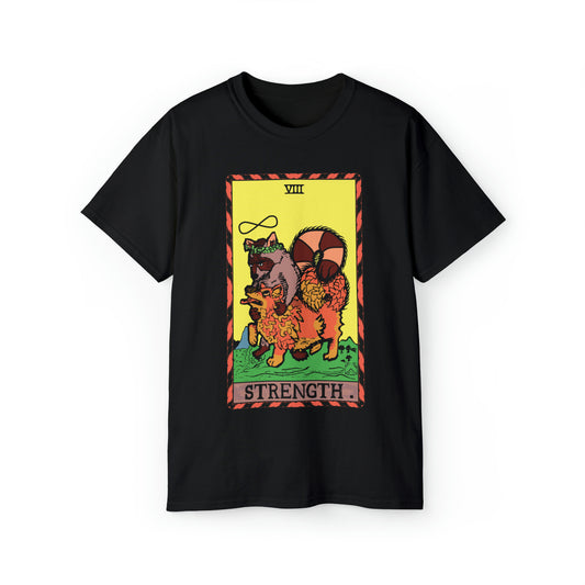 Raccoon Tarot STRENGTH Unisex Ultra Cotton Tee