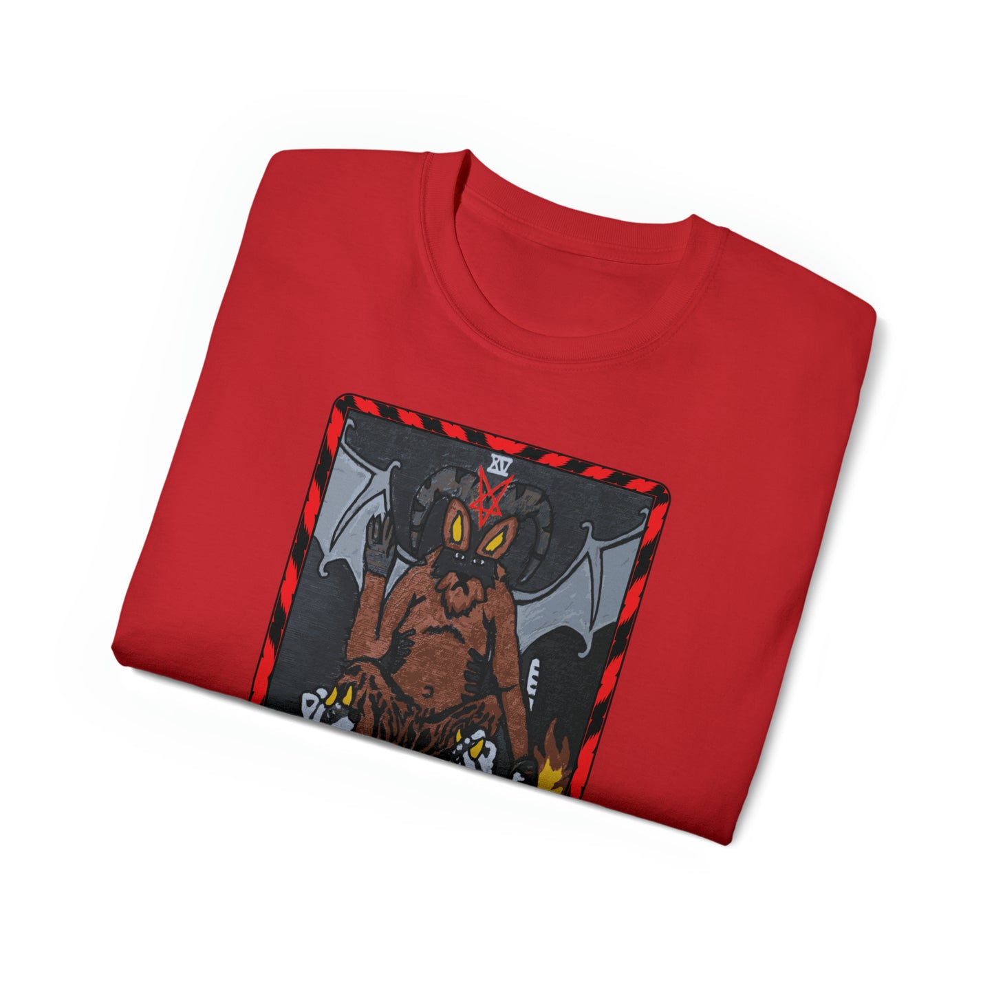 Raccoon Tarot THE DEVIL - Unisex Ultra Cotton Tee
