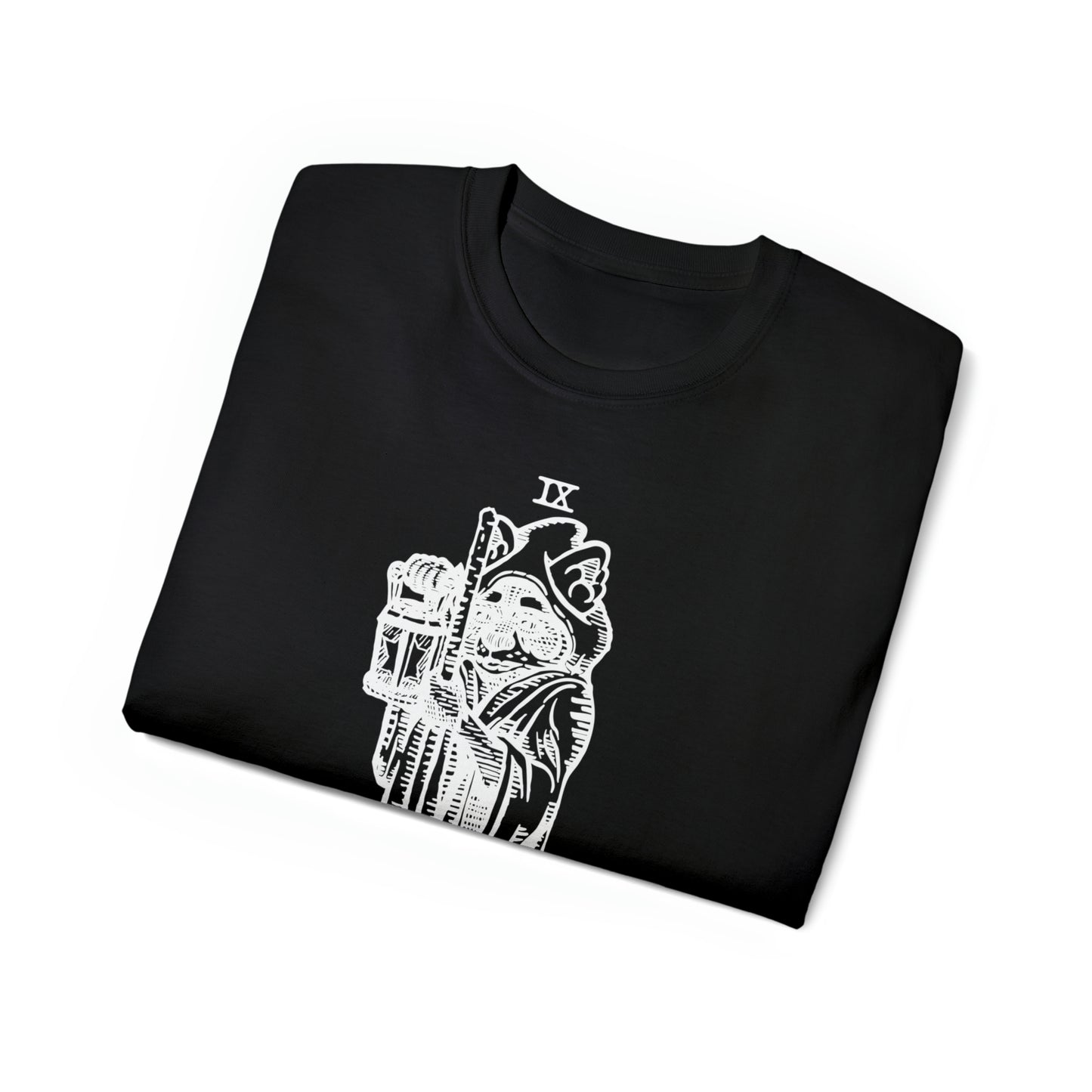Raccoon Tarot THE HERMIT lineart - Unisex Ultra Cotton Tee