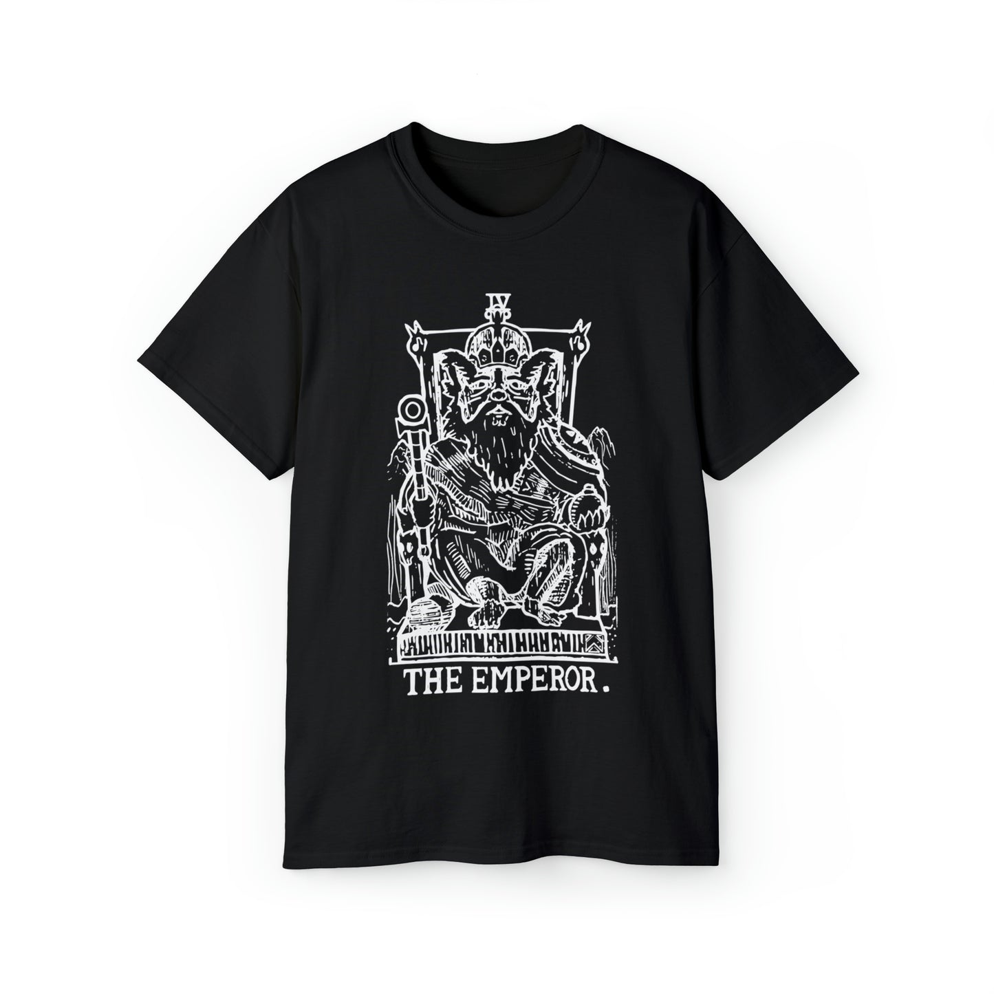 Raccoon Tarot THE EMPEROR lineart - Unisex Ultra Cotton Tee