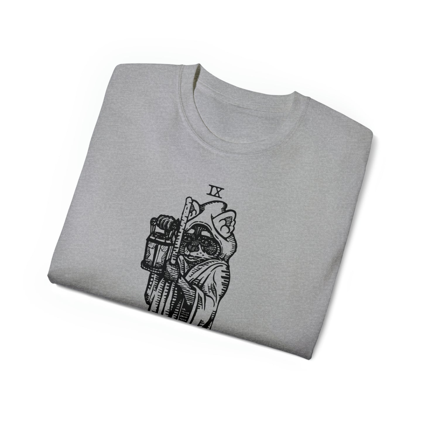 Raccoon Tarot THE HERMIT lineart - Unisex Ultra Cotton Tee